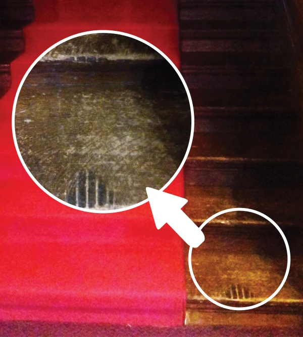 Staircase tyre marks 2